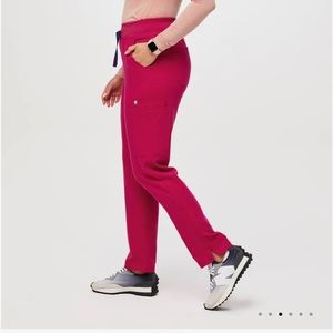 Figs High Waisted Yola Skinny Scrub Pants Women’s XS Ultra Rose